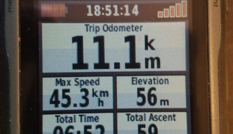 Garmin eTrex GPS screen showing numbers